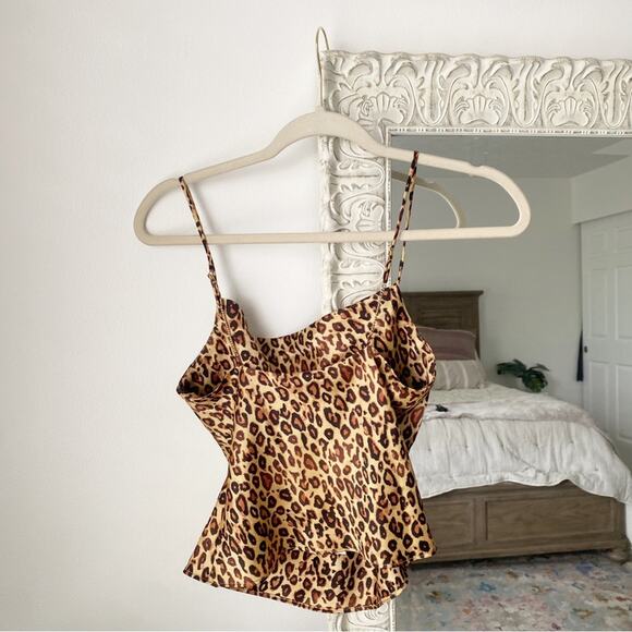 Zara Satin Effect Printed Chain Strap Cami - Picture 11 of 13